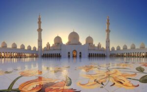 Sheikh Zayed Grand Mosque 1 1024x640 1 300x188 - أجمل 10 مساجد حول العالم